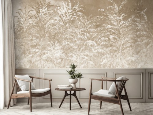 Fototapeta WHISPER białe trawy pampasowe 2 kolory