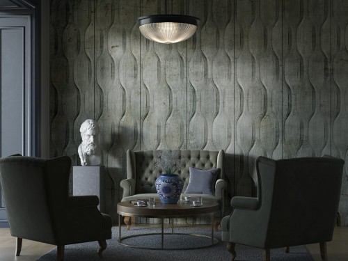 Fototapeta NORTON betonowy relief fala w 3 kolorach
