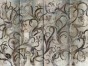 Salva 565 32 Tło błękitno-beżowe fresco z patyną. Pnącza złota ochra, fiolet, granat. Kwiaty fiolet-złoto. Klimat chłodniejszy, elegancki