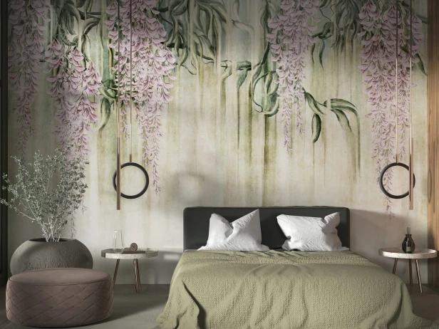 Fototapeta WISTERIA glicynia zwisająca różowa 2 kolory