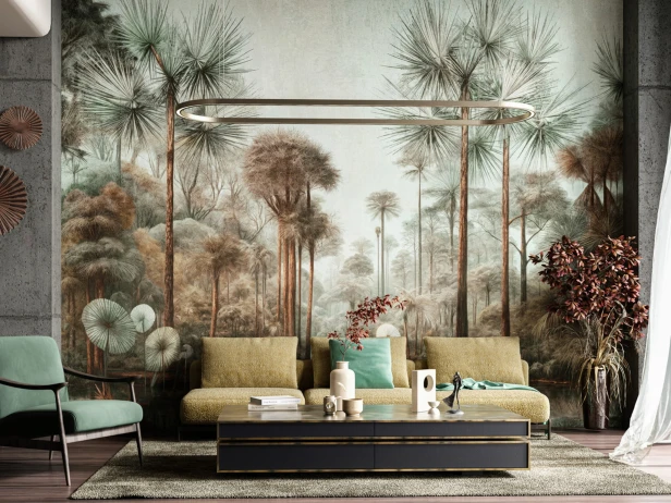 Fototapeta Laviola las palmowy w 2 kolorach