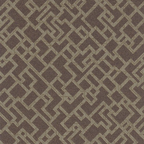91571034 Ciemny brąz z kontrastowym beżowym labiryntem w stylu art deco.