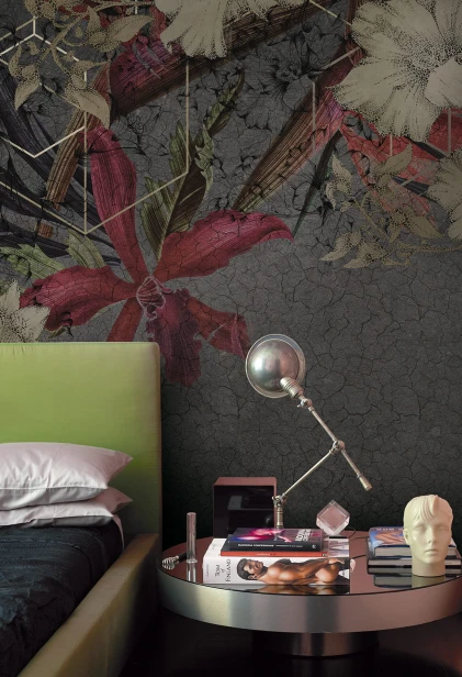 Fototapeta na wymiar Promises z orchideą w wariantach Bordowa Orchidea, Szmaragdowy Liść i Ametystowy Kwiat