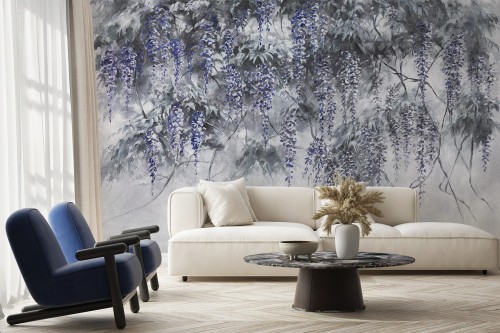 Fototapeta Bulvi glicynia wisteria w 3 wersjach kolorystycznych
