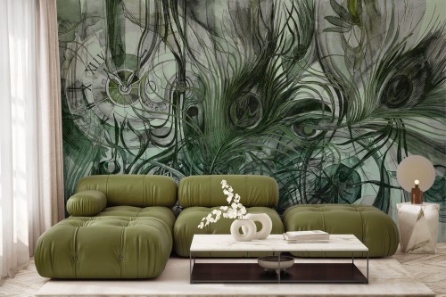 Fototapeta Pavon pawie pióra z okiem w 8 wersjach kolorystycznych