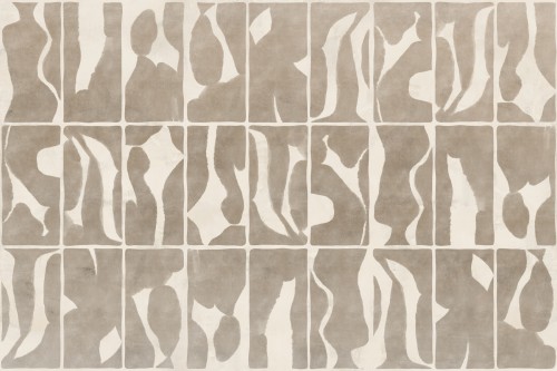 TPA-0826-0235-07 Fototapeta Nuit jasny beżowy taupe minimalistyczny – minimalistyczne kafle organiczne – fototapeta