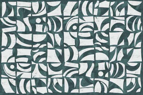 fototapeta Mose TPA-0826-0217-02 mozaika geometryczna zielony szmaragdowy butelkowy art deco