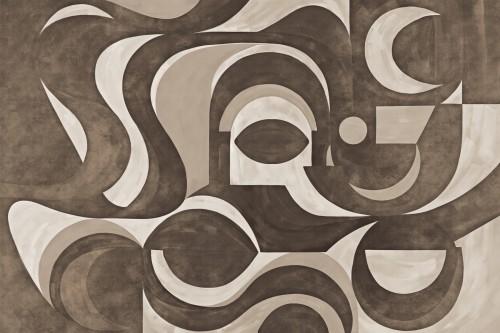 fototapeta Mouv TPA-0826-0218-02 abstrakcja organiczna taupe brązowy ciepły beżowy wabi-sabi