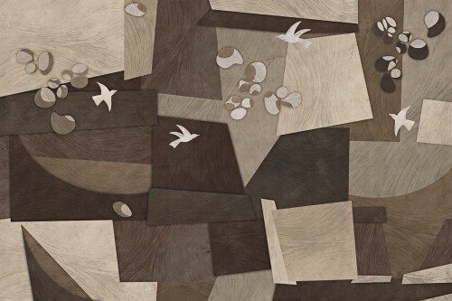 ototapeta Alize TPA-0826-0220-02 intarsja beż taupe ciepły naturalny wabi-sabi