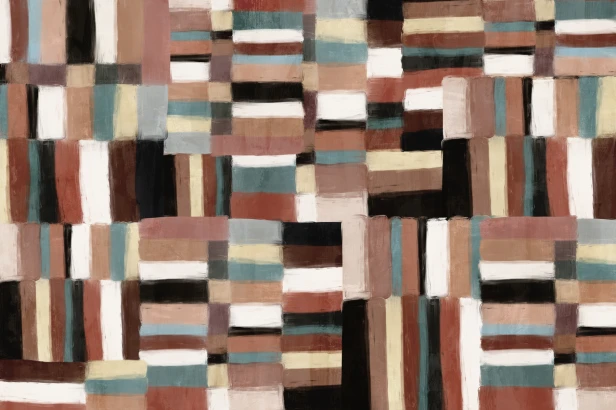 tapeta Palia TPA-0826-0221-00 patchwork malowany mix terakota błękit szałwia beż wielokolorowy boho