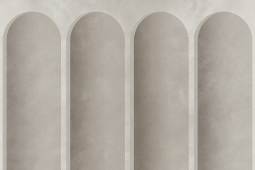 fototapeta Fenetre TPA-0826-0230-00 łuki architektoniczne taupe beżowy ciepły minimal arch