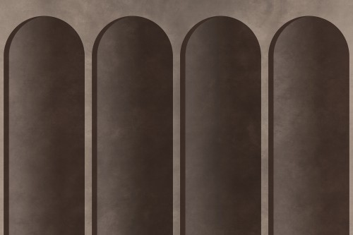 fototapeta Fenetre TPA-0826-0230-05 łuki brąz czekoladowy ciemny art deco luksusowy