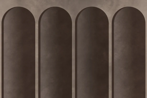 fototapeta Fenetre TPA-0826-0230-05 łuki brąz czekoladowy ciemny art deco luksusowy