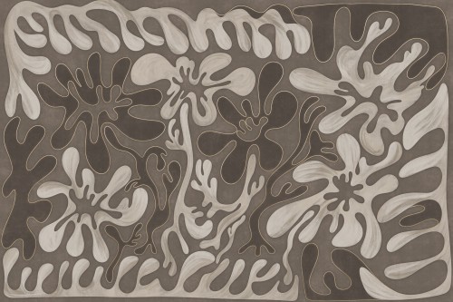 fototapeta Allure TPA-0826-0234-03 mural brąz taupe ciemny czekoladowy luksusowy art deco