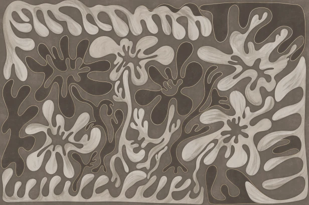 fototapeta Allure TPA-0826-0234-03 mural brąz taupe ciemny czekoladowy luksusowy art deco