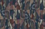 tapeta Nuit TPA-0826-0235-00 kafelki granatowy nocny bordo beż patchwork organiczny