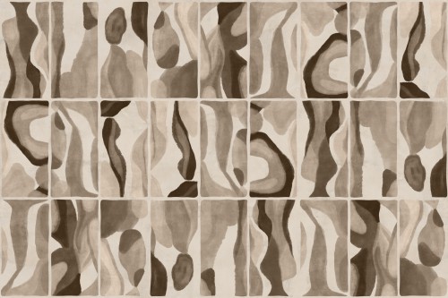 tapeta Nuit TPA-0826-0235-04 kafelki brąz sepia taupe wabi-sabi