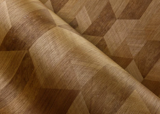 Tapeta obiektowa Cedar – 5 kolorów – efekt geometrycznego drewna 3D