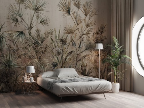 Fototapeta PASSIFLORA z palmami wachlarzowymi w 3 kolorach