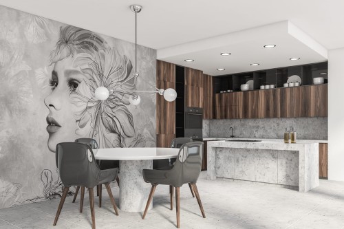 Fototapeta Orelia kobieta z kwiatów w 4 wersjach kolorystycznych