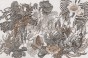 TPA-0924-0107-05 Szaro-brązowa sepia z miedzianym akcentem. Antykwaryczna.
