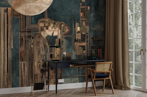 Fototapeta Mozzarto para w geometrii art deco w 4 wersjach kolorystycznych