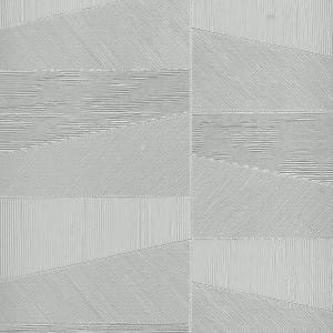 Tapeta obiektowa FOCAL 67482 lodowa biała szarość geometria hotelowa